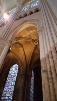 Chartres Cathedral interior - grime vs. clean